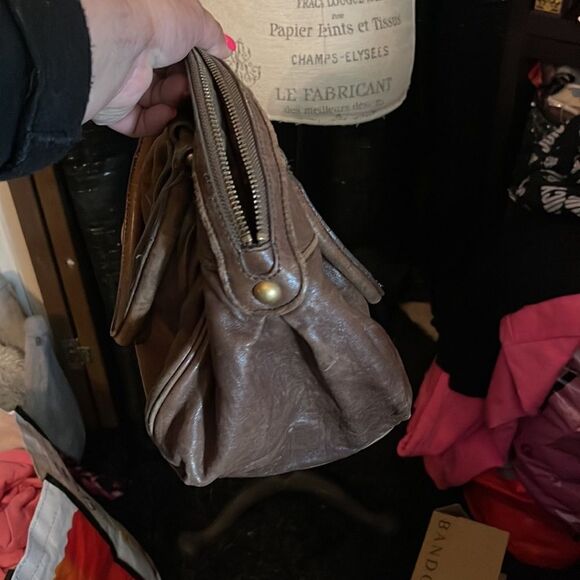 VINTAGE LEATHER JUICY COUTURE SATCHEL/bag/purse/pocketbook brown leather - Picture 11 of 14